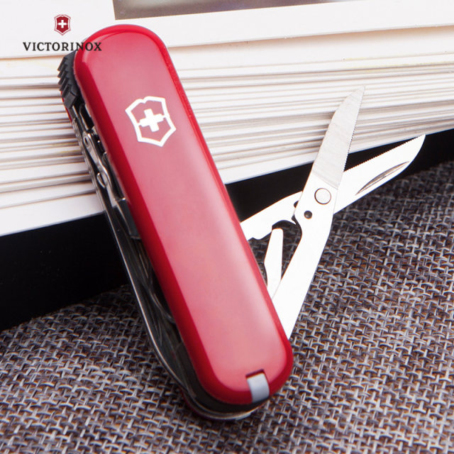 Victorinox Swiss Army Knife ຂອງແທ້ Swiss Sergeant Knife Mini Nail Clipper 0.6463 ມີດ Multifunctional with Nail Clipper