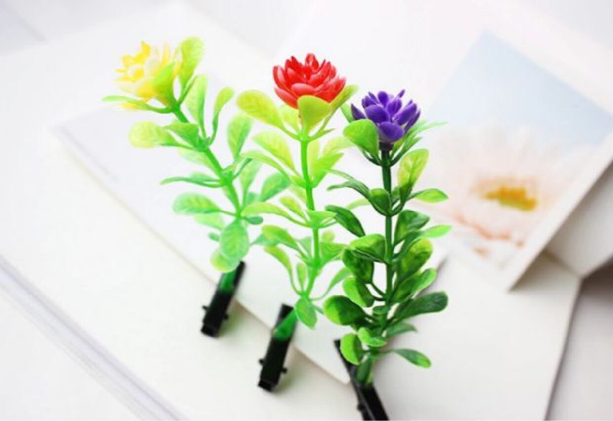 头上长草发卡小豆芽发夹饰品卖萌神器小草头饰头花儿童发饰女批发_双