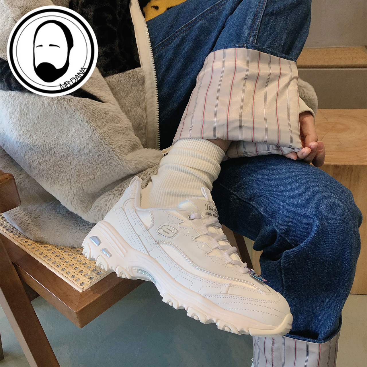 Skechers/斯凯奇新款女子复古时尚运动休闲鞋熊猫鞋老爹鞋149463