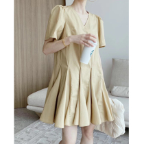 EAMDOE air quality high cotton mermaid pendulum V collar thin dress early summer New Lady temperament dress