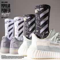 Tide brand basketball socks mens mid-tube socks summer thin cotton net red stockings female ins tide boys long tube sports