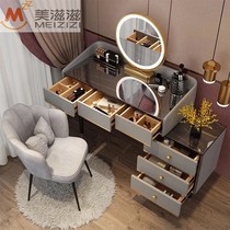 Dressing table bedroom modern simple small apartment Net red ins Wind makeup table storage cabinet integrated light luxury Rock board women