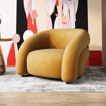 Creative designer single sofa modern minimalist leisure chair Nordic living room light luxury retro lazy sofa