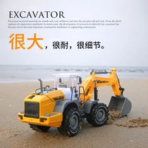 Large excavator childrens Inertial Engineering vehicle boy beach toy excavator bulldozer bulldozer forklift road truck model