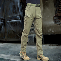 Outdoor US military soft shell ix7 tactical pants men winter plus velvet padded camouflage pants men Winter Special Forces trousers