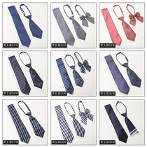 Men and women Korean fashion casual thin tie tooling wear tie tie Lady work collar flower