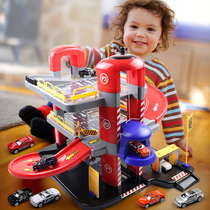 Zhongsheng childrens educational toys stereo electric car parking lot multi-storey garage simulation rail car boy set