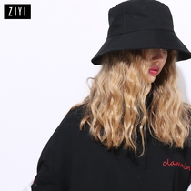  ZIYI tide brand Harajuku spring and summer fisherman hat female Japanese flat top Korean version of sunshade sunscreen casual all-match literary basin hat