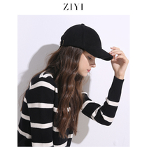  ZIYI autumn and winter new solid color baseball cap fashion all-match black cap children elegant casual student tide