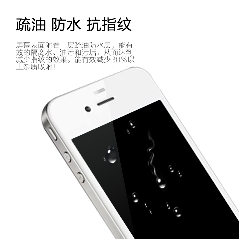 芯邦威 iPhone4s钢化膜 苹果4全屏膜 4s手机高清玻璃前后保护贴膜产品展示图5