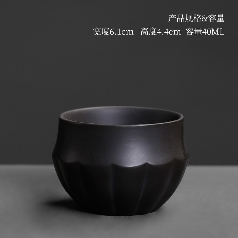 A single small cups ceramic household fortune restoring ancient ways yixing purple sand checking kunfu tea master CPU