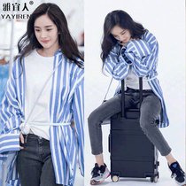 Smoke Gray high waist plus velvet jeans womens tight feet eight points slim 2019 new stretch ankle-length pants