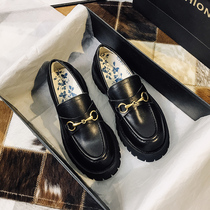 Lefu shoes women 2020 spring and summer new thick bottom muffin shoes heightening single shoes women net red cones Inn wind small leather shoes