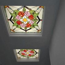 Entrance door Ceiling Corridor Corridor ceiling Entrance ceiling Color ceiling light Art glass ceiling