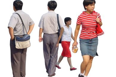 景观园林ps后期效果图免抠透明人物动作合成psd商务生活医生素材