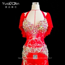 Belly dance dress female adult 2018 new slim high-end custom one-piece dress heavy industry embroidery bead set