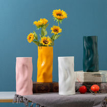 Modern minimalist Nordic light luxury Morandi decorative vase ceramic home living room dining table TV cabinet flower arrangement