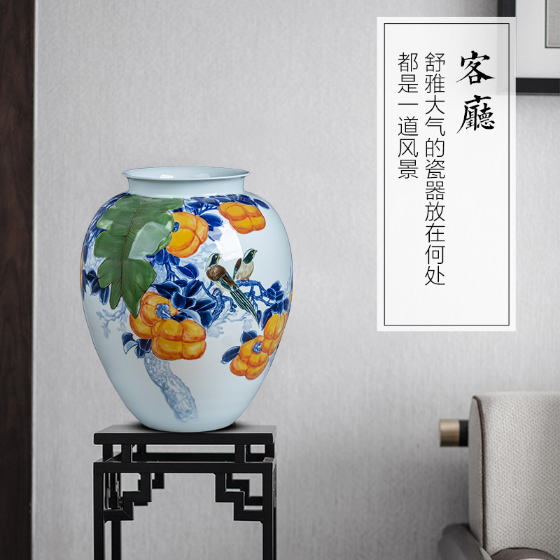 Jingdezhen ceramics hand - made gulp the best vase of new Chinese style home club sitting room adornment is placed