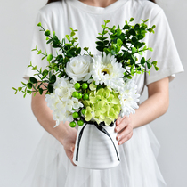 Fake flower simulation living room TV cabinet flower arrangement silk flower hand flower flower set set with Vase decoration bouquet