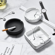 Cement ashtray Nordic ins simple personality trend creative retro Chinese home living room ashtray with cover