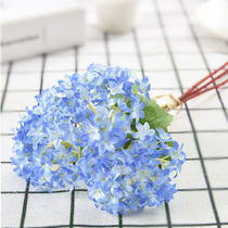 Anti-true hydrangea bouquet Home living room dining room decoration flower wedding floral indoor placement fake silk flower props