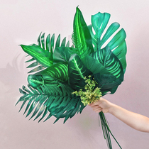 Creative ins Nordic style simulation leaves turtle back leaves Home decoration simulation turtle back leaves large leaf flower arrangement green plant