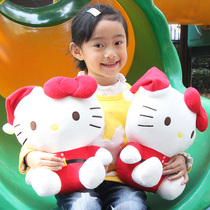 hello kitty Christmas version doll plush toy Hello kitty doll ragdoll childrens Birthday gift
