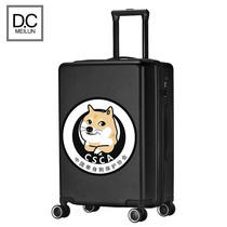 Personality fashion large capacity single dog suitcase Net red men and women with the same mute universal wheel suitcase trolley case