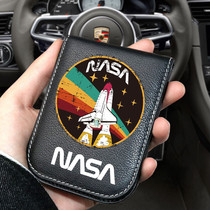 NASA Walking License Leather Jacket Drivers License Protective Sheath Male Leather Bull Leather Personality Creative Couple Driving Drivers License Benka Bag