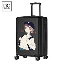 Cartoon girl suitcase male 20 rod box suitcase universal wheel Korean version 24-inch password box student 26-inch