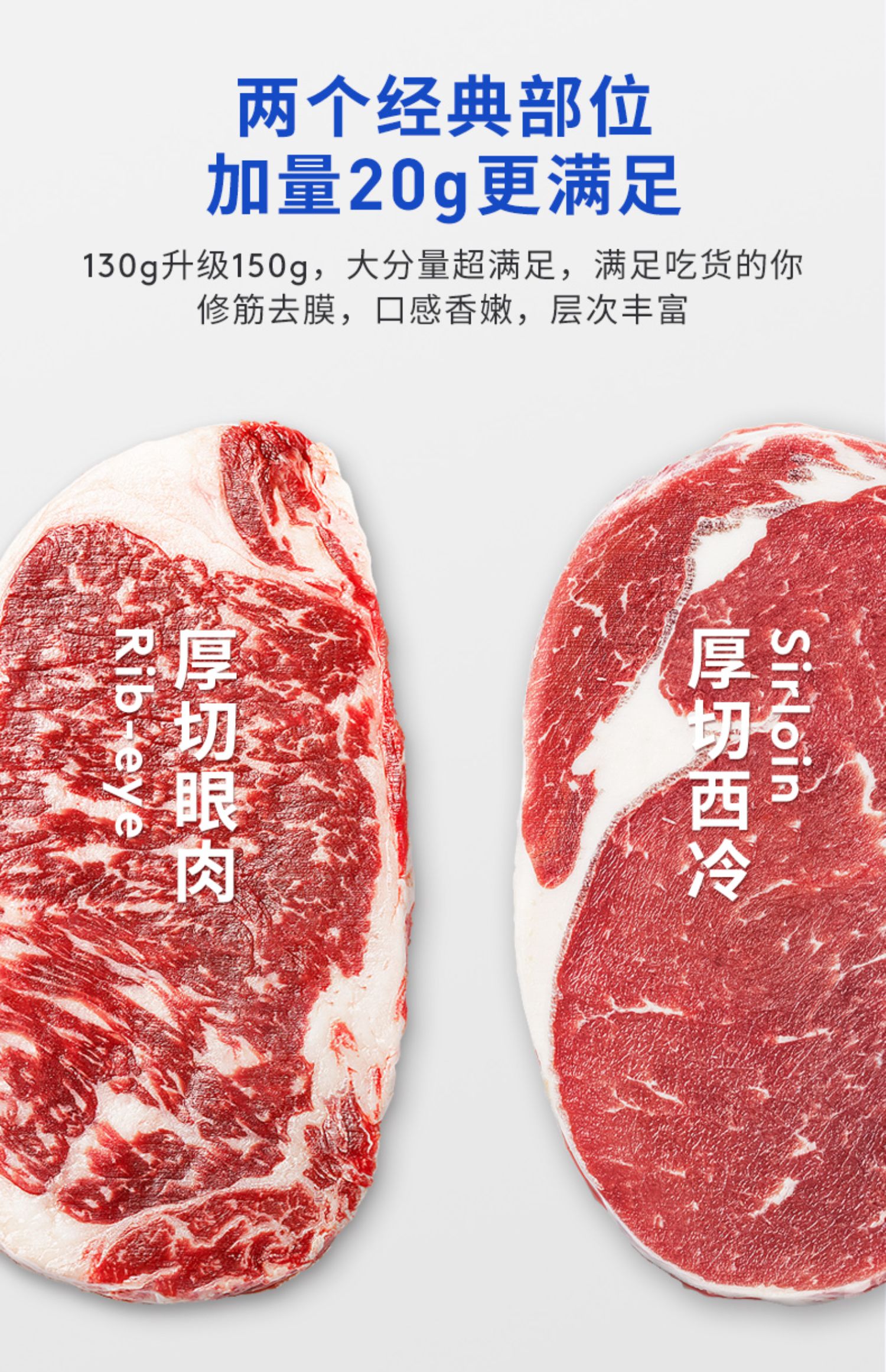 【小牛凯西】西冷眼肉牛排10片装