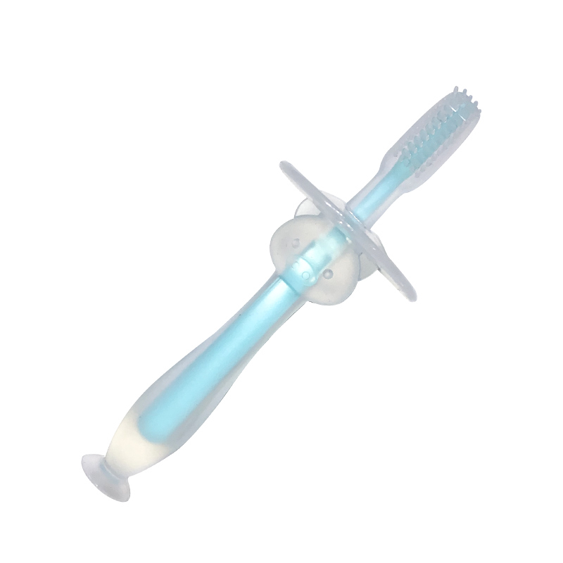 baby training toothbrush silicone baby milk toothbrush 1-2-3 years old one and a half year old children brushing artifact soft hair