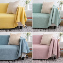 Pure color minimalist Nordic sofa cover towel imitation cotton linen thickened Four Seasons universal cover cloth sofa cushion cloth