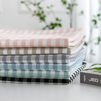 Thickened cotton linen grid table cloth large number picnic cloth Little Qingxin Home Dining Table Cloth Tablecu Cloth Modern Brief Yoda Garden Wind