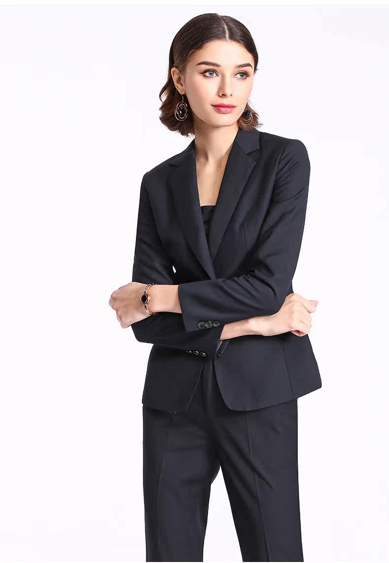 大学生公务员面试正装女套装职