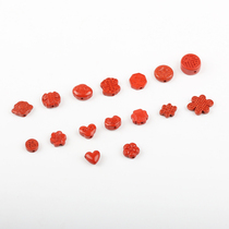 Natural red cinnabar loose bead bracelet necklace diy handmade beaded woven bracelet back cloud beads unicom model