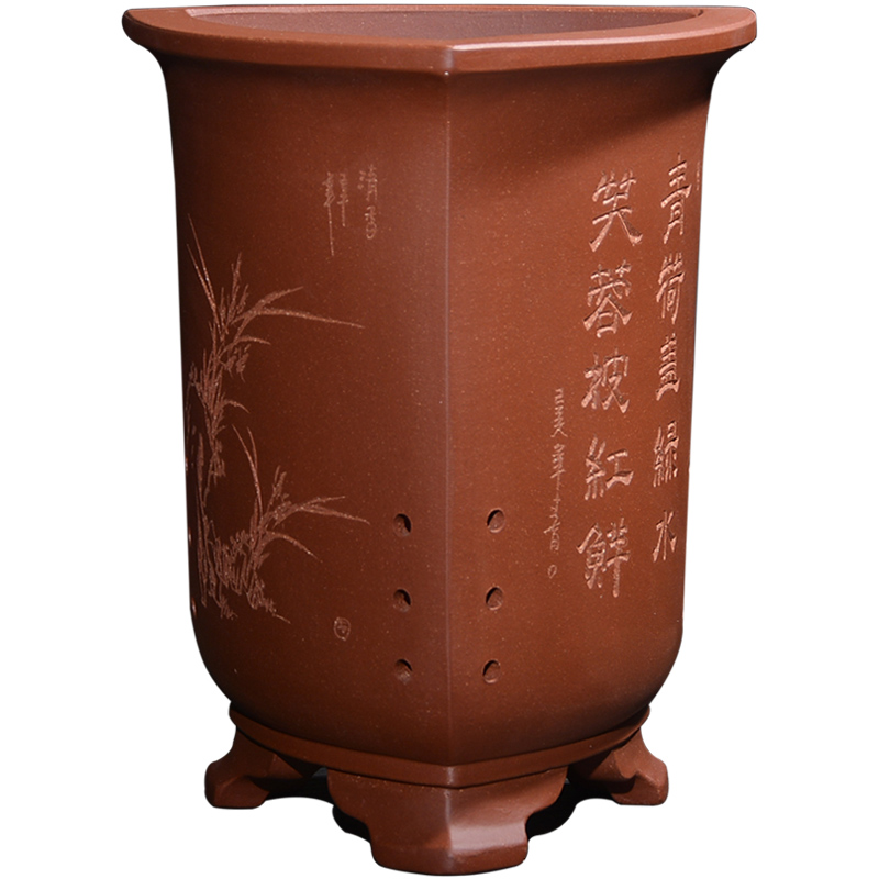 Greatness, yixing ceramic purple very blue grass the plants breathe freely, the four seasons facilities. We chunlan special orchid flower POTS