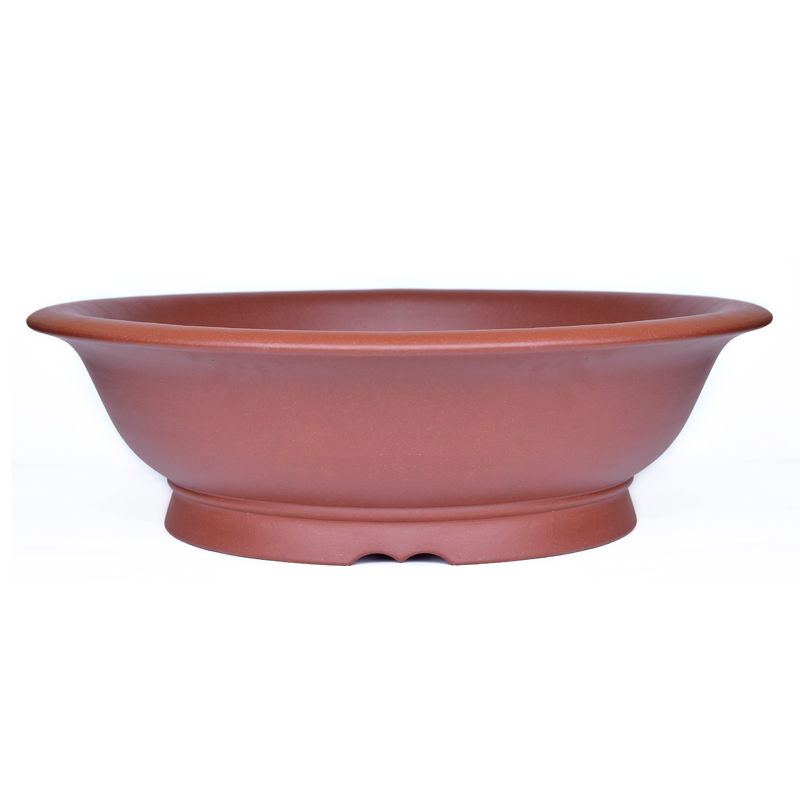 Yixing purple sand flowerpot size shallow circular boutique pot green plant bonsai pot the original intention of large diameter ceramic flower pot