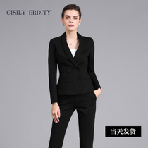 Autumn and spring professional suit Womens suit suit womens fashion temperament Business dress tooling Sales department overalls thick