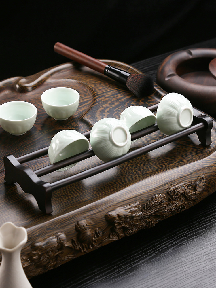 T real wood household put cup rack kung fu tea accessories receive tea shelf drop the cup