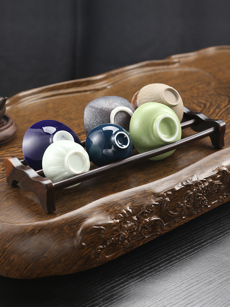 T real wood household put cup rack kung fu tea accessories receive tea shelf drop the cup