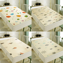 Odorless soft glass transparent pvc coffee table tablecloth waterproof and oil-proof disposable anti-hot plastic crystal board table mat thick