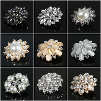 High-grade diamond-studded buttons small fragrance rhinestone button jacket sweater coat pearl button woolen coat rhinestone button
