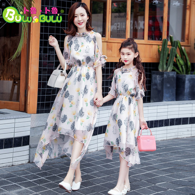 Mother and women dress foreign style fashion summer clothing 2022 new tide pro-fashion seaside holiday tourist beach dresses