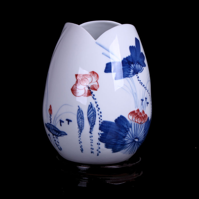 Hydroponic floret bottle of jingdezhen ceramic vase hand - made of new wine small retro flower arranging the sitting room is contracted furnishing articles