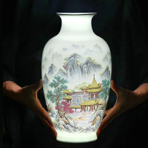 Jingdezhen ceramic vase new Chinese living room entrance TV cabinet flower arrangement flower arrangement decoration craft ornaments ornaments