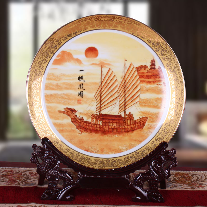 Jingdezhen porcelain home decoration porcelain decoration home and everything a modern fashion handicraft hang dish