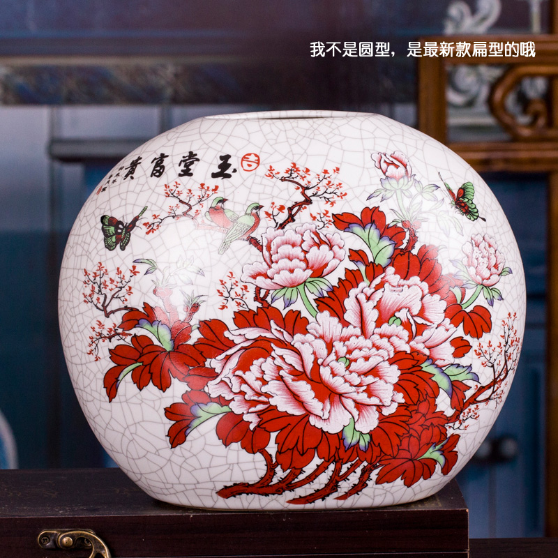 Jingdezhen ceramic vases, rural household decorations sitting room porch porcelain crafts antique European - style furnishing articles