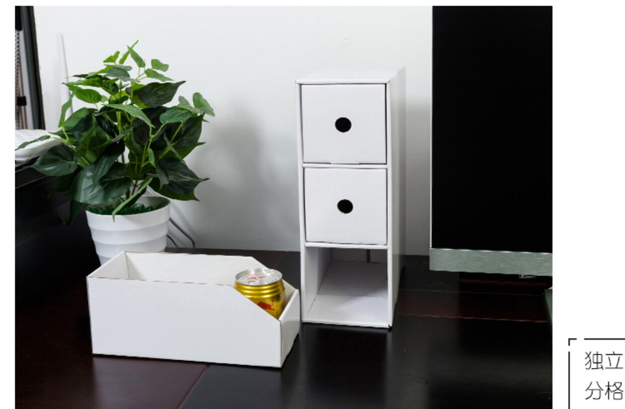 桌面创意小物品电脑架 抽屉式收纳盒 化妆品多层家用书桌置物架