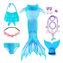 Mermaid Tail Children Princess Skirt Baby Split Clothes Bikini Swimsuit 2022 New Girl Clothing Summer
